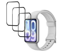 GEEMEE Protector de Pantalla para Xiaomi Mi Band 10 Pro, 3 Pack Borde Curvo 3D, Antiarañazos, Sin Burbujas,HD Película Protectora Flexible Ultra Irrompible Antiarañazos-Negro