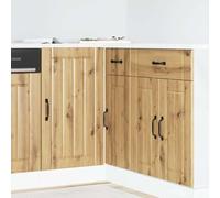 GeenYuu Mueble bajo de Cocina Lucca en Madera Artesanal de Roble con Amplio Espacio de Almacenamiento Puertas prácticas Patas Ajustables para Cocina Comedor salón Entrada Pasillo y módulo de