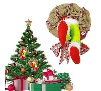 GEERDAN Corona de Navidad, Corona de Papá Noel, Decoraciones de la Corona de Navidad, Corona de Navidad Ladrón, Adornos para el Árbol de Navidad, Guirnaldas Accesorios para el Hogar Decoración