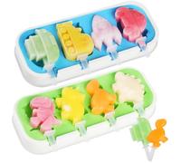 GeeRic 2 Piezas Moldes Helados Silicona,Moldes para Paletas con 8 Cavidades, Moldes Paletas, Molde Barra Helado con 12 Palitos Reutilizables para Niños, Adultos