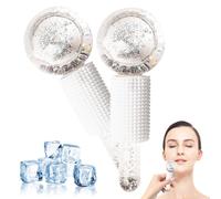 GeeRic 2 Un Rodillo Facial Ice Globes,Masaje de Hielo Bola,Bola de Belleza de Hielo Facial, Masajeadores Faciales Para Piel Fría,Educe la Hinchazón y Las Ojeras, Para Rutina Aprieta La Piel Rosa