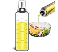 GeeRic Botella dispensadora de aceite de oliva 500 ml botella de aceite de vidrio cruets sin goteo, recipiente de aceite para aceite de oliva vegetal