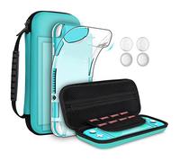 GeeRic Funda Compatible para Switch Lite, Accesorio 8 Piezas Silicona Funda y 2 Pieces Protector de Pantalla Compatible para Switch Lite,4 Tapas de Pulgar y Agarre de Almacenamiento (Verde)