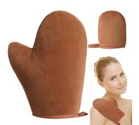 GeeRic Guante Autobronceador Corporal, Self Tan Mitt Aplicador Autobronceador Double Cuerpo Manopla para Crema Autobronceadora Cuerpo y(Marrón)