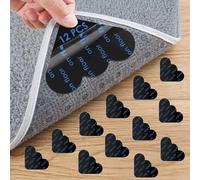 GeeRic Pinzas para Alfombras, 12 Piezas Alfombra Antideslizante Pad Reutilizable Antideslizante para Cocina, Baño, Salón, Dormitorio