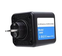 GEERYZHE 2500 W 16 A Enchufe Múltiple Extensor de Toma de Corriente con 3 Salidas de CA, 2 Puertos USB y Cargador Tipo C para Teléfono, Computadora Portátil, Tableta - Divisor de Toma de Pared