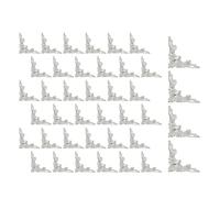 GEERYZHE 40 Protectores de Esquinas de Libros de Metal Vintage - Álbum de Fotos de Estilo Antiguo y Decoración de Esquinas de álbumes de Recortes, Elegante Acabado Blanco para una Mejor Conservación