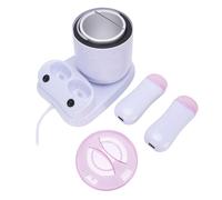 GEERYZHE Calentador de Cera Roll-on 3 en 1 con Cartuchos Dobles, Calentador de Depilación Doméstico de 180 W para Depilación con Cera de Cuerpo Completo, Tapa Transparente Incluida (Enchufe de la