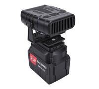 GEERYZHE Calentador Portátil a Pilas con 2 Baterías Recargables de 3,9 Ah, 2 Niveles de Calor, Mini Calentador Silencioso para Uso Interior y Exterior, Desempañador de Coche (Enchufe de la UE)