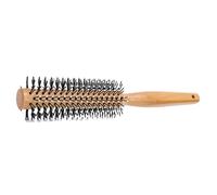 GEERYZHE Cepillo de Pelo Redondo para un Peinado Suave y sin Encrespamiento, Peine de Madera Antiestático para Hombres y Mujeres, Rizos Volumen Perfectos (Mediano: Aprox. 17,6x16,