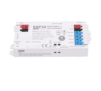 GEERYZHE Controlador de Tira LED Digital con Micrófono Incorporado y Puerto Tipo C, Protección de Fusible de 15 A, Control RGB de 4 Canales para hasta 800 LED, Descarga UART, Ideal para Iluminación