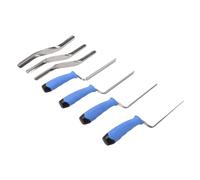 GEERYZHE Juego de Paletas de Mampostería de Acero Inoxidable de 7 Piezas para Lechada de Azulejos y Reparación de Puntas con Paleta de Ladrillo y Kit de Esquina de Doble Extremo