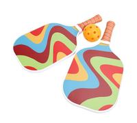 GEERYZHE Juego de Paletas Deportivas de Fibra de Carbono Premium con 2 Raquetas, 4 Pelotas y Bolsa de Transporte: Agarre Ergonómico para Mayor Rendimiento y Portabilidad (Un Conjunto)