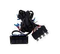 GEERYZHE Kit de Arnés de Cableado de Barra de Luz LED con Panel de Interruptor Basculante de 4 Bandas, relé y Fusibles Aptos para Automóviles, Vehículos Recreativos, Vehículos Todo Terreno, UTV,