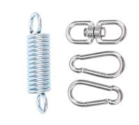 GEERYZHE Kit para Colgar Hamacas de Alta Resistencia con Ganchos de Resorte Giratorios de 360° - Acero Inoxidable, Capacidad de 550 Libras para Sillas Colgantes, Columpios de Porche y Hamacas de