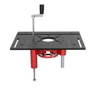 GEERYZHE Levantamiento del Enrutador, Manual del Elevador Enrutador Lifting Lift System Kit Table Sierra Insertar Placa Base Tabla de Insertar Tabla de Placa con Cigüeñal para Recorte Pequeño (BLACK)