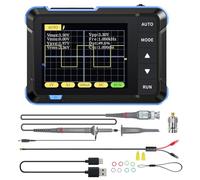 GEERYZHE Osciloscopio Digital Portátil de Mano Muestreo de 2,5 MS/s Ancho de Banda de 200 KHz Configuración Automática LCD de 2,8" para Reparación de Automóviles Pruebas Eléctricas Aprendizaje de