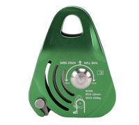 GEERYZHE Polea de Escalada Unidireccional 6kN - Polea de Rescate Autoblocante para Cuerda de 10-12 Mm, Aluminio de Aviación 7075 y Acero Inoxidable, Verde