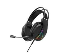 GEERYZHE TWOLF H160 Auriculares para Juegos con Cable USB con Iluminación RGB, Controladores de 50 Mm, Micrófono con Cancelación de Ruido, Cómodos Auriculares Supraaurales para PC, Juegos de
