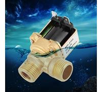 GEERYZHE Válvula Solenoide, DC 12V DN15 G1/2 Válvula Solenoide Eléctrica de Latón Interruptor de Entrada de Agua Normalmente Cerrado Válvula de Agua Válvula de Cierre de Agua con Filtro