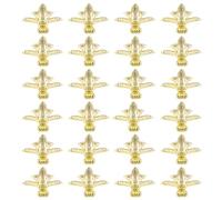 Geesatis 24 patas de caja de aleación de zinc, patas de madera decorativas retro, fundas de madera, protector de esquinas, patas decorativas para muebles (dorado)