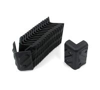 Geesatis - Juego de 16 protectores de esquina para gabinete, amplificador de guitarra, con tornillos de montaje, altura de 7,6 cm, color negro