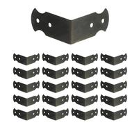 Geesatis - Juego de 20 protectores de esquinas para esquinas con tornillos de montaje, hierro y bronce