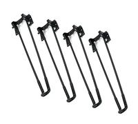 Geesatis Patas para muebles, 4 patas de mesa plegables de metal resistente para muebles, proyectos de bricolaje, con tornillo de montaje, altura de 12 pulgadas, color negro