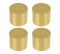 Geesatis Tapas protectoras de piso resistentes a los araazos - 4 PCS Patas redondas doradas para muebles Fundas para patas de silla de cobre 1,4
