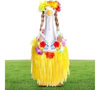 Geese Outfits, Hawaiian Animal Costume Set, Skirt Wig Bikini Wreath Accessories, Funny Clothes, Ideal For Outdoor Decor Porch Holiday Party 23-Inch Statue, Average Size