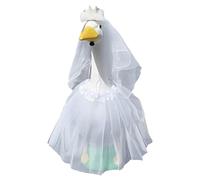 Geese Wedding Outfits, Animal Veil Set, Animal Bridal Costume Skirt and Accessories for Outdoor Party Lawn Porch Holiday Garden Yard Decor Funny Bird Decoration Clothes