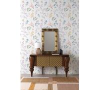 GEESEHOME Aparador en Madera Maciza de Mango Natural, 159 cm, 2 Puertas con Relieve Geométrico Oro Viejo y Apertura Sistema Push, Patas Torneadas de 42 cm