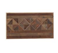 GEESEHOME - Cabecero de Cama en Madera reciclada, 110x60 cm, Cabezal de Madera Rectangular para Dormitorio, Decoración Habitación, Varios Tonos