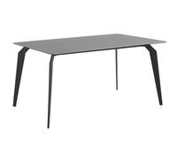 GEESEHOME - Mesa de Comedor de Cerámica Gris con Patas de Metal, Diseño Moderno y Elegante, 150x90 cm para Salón o Comedor