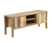 GEESEHOME Mueble TV de Madera de Mango Maciza
