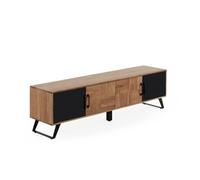 GEESEHOME Mueble TV de Madera Maciza de Acacia reciclada