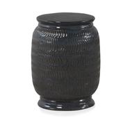 GEESEHOME Taburete mesita Auxiliar de cerámica Azul Oscuro