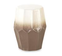 GEESEHOME Taburete mesita Auxiliar de cerámica marrón y Blanco