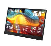 GEESUU Monitor portátil de 15.6 Pulgadas, Soporte Giratorio de 90° FHD IPS de 1080p, Extensor de Pantalla para portátil/PC/Mac/Xbox, Pantalla Externa para Juegos con Puerto HDMI/USB/C/Tipo C