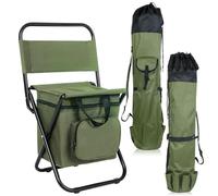 Geetery 2 fundas organizadoras para caña de pescar y carrete, silla de pesca con bolsa enfriadora, mochila para caña de pescar, accesorios para hombres, amantes de la pesca, regalo de cumpleaños de