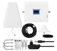 Geevorks 2G/3G/4G Amplificador de Señal de Banda Cuádruple,Kit de Repetidor Inteligente de Refuerzo de Señal de 110-240V 20B-GDWB7 900 1800 2100 2600 gsm DCS + Función ALC,para Zonas Rurales de Mala