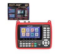 Geevorks Buscador de Señal ST-5150 DVB-S2 / T2 / C COMBO,Sat Finder,Satélite TV Finder Meter H.265 HEVC MPEG-4 4.3 pulgadas TFT LCD,Localizador Satelite