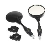 Geevorks Espejos Retrovisores Moto Homologados, Par de Espejos Retrovisores Universales,Motocicleta Scooter Manillar de Aleación de Aluminio Plegable Forma Redonda Retrovisor Side Espejo