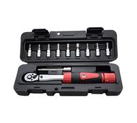 Geevorks Llave Dinamométrica de 1/4" DR 2-24 Nm Juego de Llaves de Torque Precisión 4% Juego de Herramientas de Reparación con 9 piezas Brocas para Bicicletas y Moto (2-24 Nm)