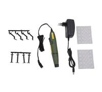 Geevorks Pen Sander, Detail Finishing Tool with 8 Replacement Heads and 2 Sandpapers, Compact Power Tool Kit for Sanding, Polishing, Finishing (Enchufe europeo)