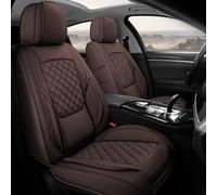 GEEYONTEK Juego Completo de Fundas de Asiento de Coche, 5 Asientos, Universal, Impermeable, de Cuero, para automóvil Delantero y Trasero, Protectores para la mayoría de SUV, Camiones, sedanes,