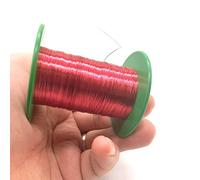 Geeyu Alambre de bobinado magnético esmaltado de 0,2 mm, 0,06 mm, 0,45 mm y 0,03 mm, calibre 38, 32 y 41 AWG, alambre de cobre rojo Qa-1/155 for bobinas(OD 0.5mm)