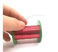 Geeyu Alambre de cobre esmaltado de bobinado magnético de 0,5 mm, 0,3 mm y 0,33 mm, calibre 43, 44 y 22 AWG, color rojo, Qa-1/155, utilizado en experimentos de ciencias físicas.(OD 0.85mm)