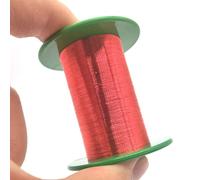 Geeyu Alambre de cobre esmaltado for bobinado de imán, de 1 mm, 0,11 mm y 0,09 mm, de 18 AWG, 28 AWG y 20 AWG, color rojo, Qa-1/155, for bobina de inductancia.(OD 0.23mm)