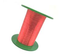 Geeyu Alambre de cobre esmaltado for bobinas de bobinado (0,75 mm, 0,16 mm, 1,2 mm, 40 AWG, 24 AWG, 32 AWG, 43 AWG), color rojo Qa-1/155.(OD 0.4mm)